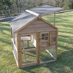 Poulailler Plymouth Toit Shingle Ouvrant 4 à 6 Poules Bois FSC -Fournitures De Volaille poulailler bois fsc plymouth 2 4 poules toit ouvert
