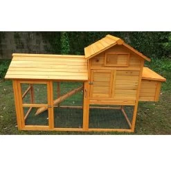 Poulailler Bréda L Toit Bois Jusqu’à 6 Poules -Fournitures De Volaille poulailler breda l 4 a 6 poules toit bois face avant