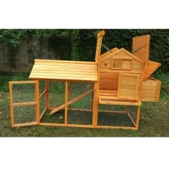 Poulailler Bréda L Toit Bois Jusqu’à 6 Poules -Fournitures De Volaille poulailler breda l 4 a 6 poules toit bois tout ouvert