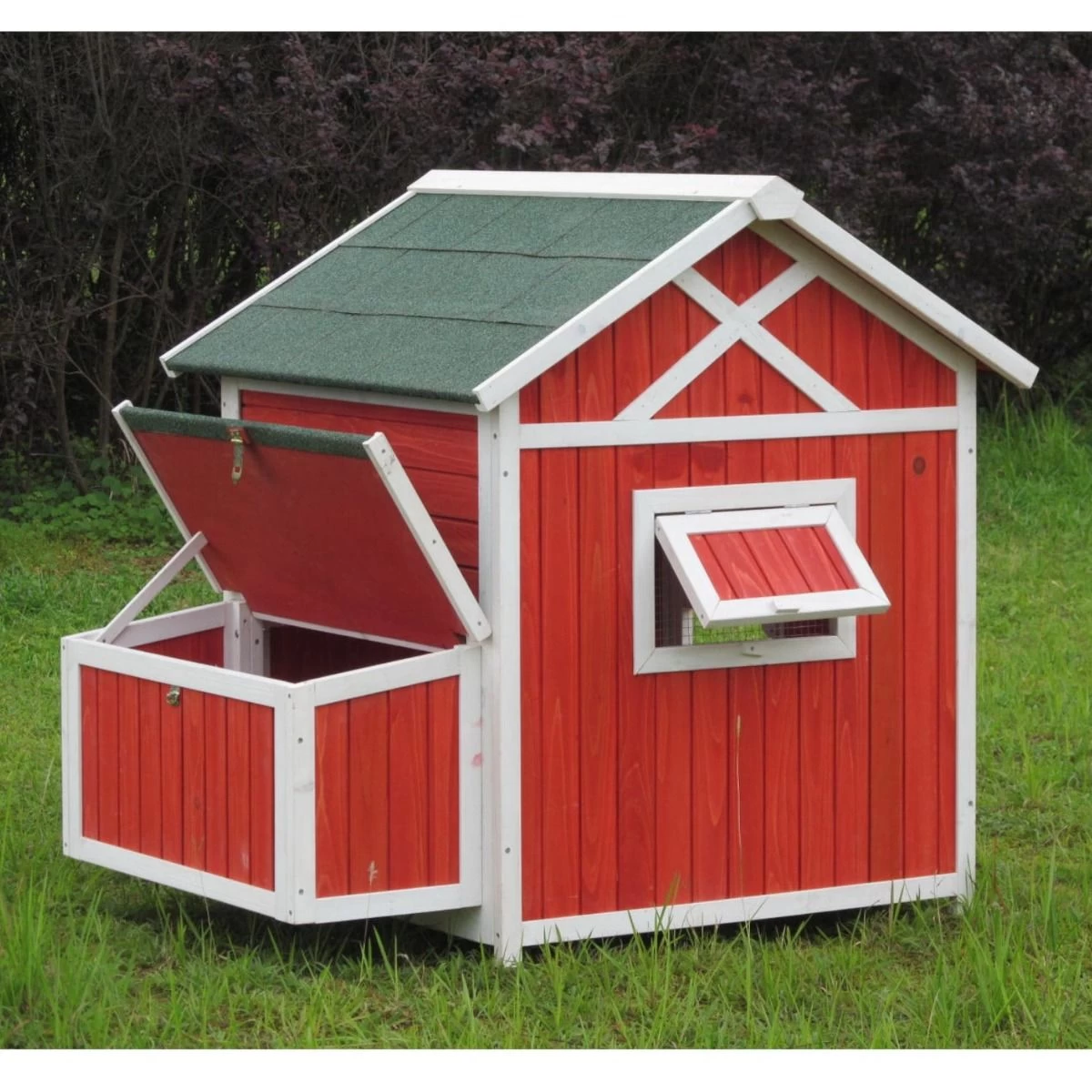 Poulailler Caussade Toit Shingle Vert Ouvrant 4 à 6 Poules 7 Poulailler Caussade Toit Shingle Vert Ouvrant 4 à 6 Poules – Image 5