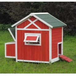 Poulailler Caussade Toit Shingle Vert Ouvrant 4 à 6 Poules 14 Poulailler Caussade Toit Shingle Vert Ouvrant 4 à 6 Poules -Fournitures De Volaille poulailler caussade vue cote pondoir ouvert