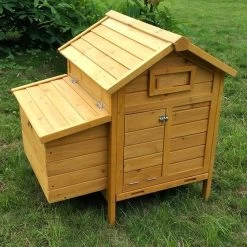 Petit Poulailler Bassette S Toit Bois 2 Poules -Fournitures De Volaille poulailler cemani s 2 poules profil ferme