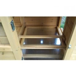 Poulailler Chabo Toit Shingle Jusqu’à 4 Poules Avec Bâche Protectrice Pluie Et Vent -Fournitures De Volaille poulailler chabo 2 a 4 poules interieur 1