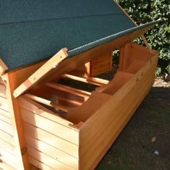 Poulailler Cémani XXL Toit Shingle Vert 10 à 15 Poules -Fournitures De Volaille poulailler challans 10 15 poules vert pondoir ouvert