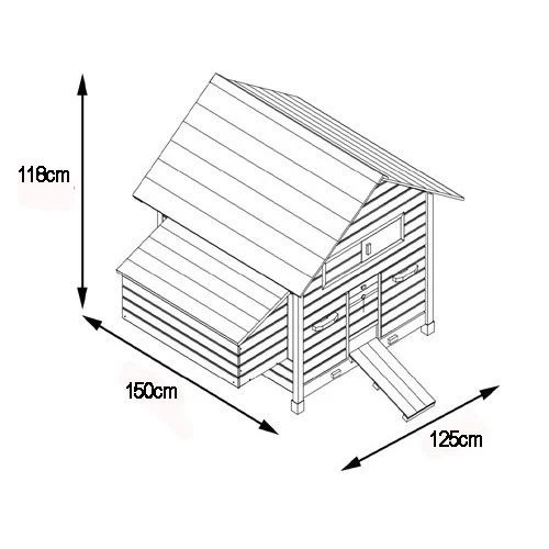 Poulailler Cémani XXL Toit Bois 10 à 15 Poules 18 Poulailler Cémani XXL Toit Bois 10 à 15 Poules – Image 16