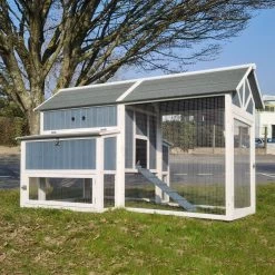 Poulailler Deluxe Bleu Toit Shingle Gris Jusqu’à 12 Poules 20 Poulailler Deluxe Bleu Toit Shingle Gris Jusqu’à 12 Poules -Fournitures De Volaille poulailler deluxe 12 poules bleu cote face ferme