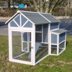 Poulailler Deluxe Bleu Toit Shingle Gris Jusqu’à 12 Poules 19 Poulailler Deluxe Bleu Toit Shingle Gris Jusqu’à 12 Poules -Fournitures De Volaille poulailler deluxe 12 poules bleu vue principale av