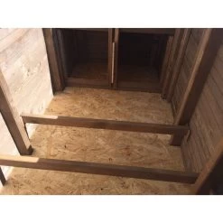 Poulailler Houdan XL Toit Shingle Noir 6 Poules Bois écologique FSC -Fournitures De Volaille poulailler houdan xl vue interieur pondoirs