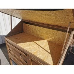 Poulailler Plymouth Toit Shingle Ouvrant 4 à 6 Poules Bois FSC -Fournitures De Volaille poulailler plymouth bois fsc toit ouvert coffre 1