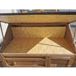 Poulailler Plymouth Toit Shingle Ouvrant 4 à 6 Poules Bois FSC Avec Extension Parc Grillagé -Fournitures De Volaille poulailler plymouth bois fsc toit ouvert 3