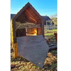Poulailler Rhode Island Bois FSC 4 à 6 Poules -Fournitures De Volaille poulailler rhode island bois fsc avec poules arriere ouvert