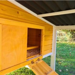 Poulailler Toit Renforcé M Toit Plastique Jusqu’à 8 Poules 34 Poulailler Toit Renforcé M Toit Plastique Jusqu’à 8 Poules -Fournitures De Volaille poulailler toit renforce 6 a 8 poules entree partie nuit