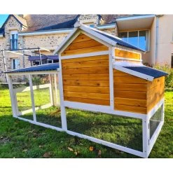 Poulailler Toit Renforcé M Toit Plastique Jusqu’à 8 Poules 37 Poulailler Toit Renforcé M Toit Plastique Jusqu’à 8 Poules -Fournitures De Volaille poulailler toit renforce 6 a 8 poules vue arriere