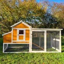 Fournitures De Volaille -Fournitures De Volaille poulailler toit renforce 6 a 8 poules vue cote