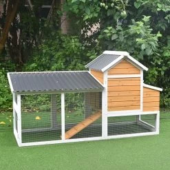 Poulailler Toit Renforcé S Toit Plastique Jusqu’à 6 Poules -Fournitures De Volaille poulailler toit renforce s 4 a 6 poules arriere