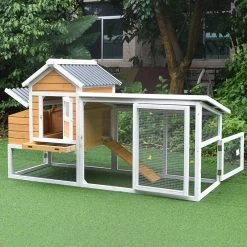 Poulailler Toit Renforcé S Toit Plastique Jusqu’à 6 Poules -Fournitures De Volaille poulailler toit renforce s 4 a 6 poules profil ouvert 1