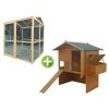 Poulailler Vorwerk Toit Shingle Jusqu’à 12 Poules Avec Extension Parc Grillagé -Fournitures De Volaille poulailler vorwerk avec parc grillage
