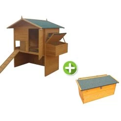 Poulailler Vorwerk Toit Shingle Jusqu’à 12 Poules Avec 2 Pondoirs