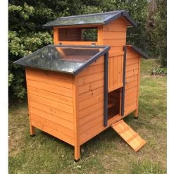 Poulailler Farmer L Bois FSC Toit En Tôle Ouvrant 4 à 6 Poules