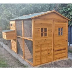 Poulailler Gournay Toit Shingle Jusqu’à 12 Poules -Fournitures De Volaille poulailler gournay 10 a 12 poules vue face