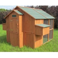 Poulailler Marans Toit Shingle Jusqu’à 18 Poules -Fournitures De Volaille poulailler marans vue face arriere