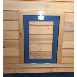 Poulailler Sussex L Toit Shingle Noir Ouvrant 4 à 6 Poules Bois FSC -Fournitures De Volaille poulailler sussex detail porte 1