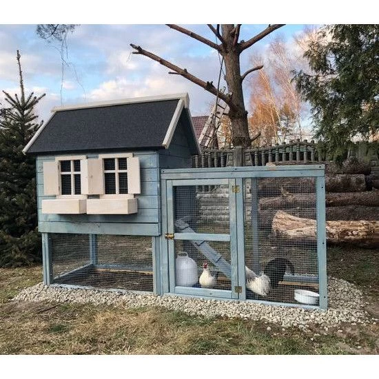 Poulailler Scandinave Toit Shingle Ouvrant 6 à 8 Poules Bois Epicéa 3 Poulailler Scandinave Toit Shingle Ouvrant 6 à 8 Poules Bois Epicéa