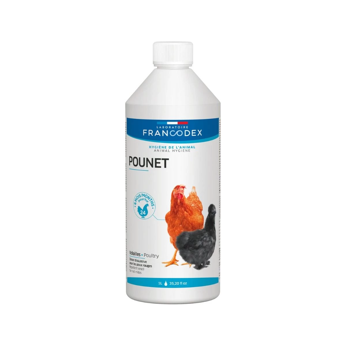 Anti Poux Pour Poules Et Volailles Liquide Pounet 1L - Francodex 3 Anti Poux Pour Poules Et Volailles Liquide Pounet 1L - Francodex