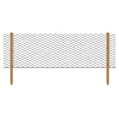 Lot De 9 Piquets Pour Grillage à Poule En Pin Autoclave Classe 4 - 150 X 5 Cm 10 Lot De 9 Piquets Pour Grillage à Poule En Pin Autoclave Classe 4 - 150 X 5 Cm -Fournitures De Volaille schema piquets autoclaves avec grillage 1