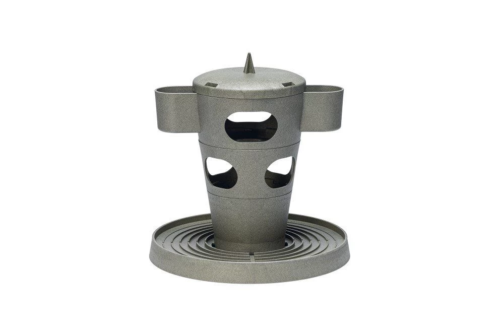 Mangeoire Tour Poule Snack Tower Grise Plastique Recyclé - Beeztees 4 Mangeoire Tour Poule Snack Tower Grise Plastique Recyclé - Beeztees – Image 2