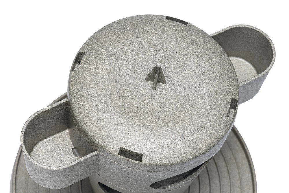 Mangeoire Tour Poule Snack Tower Grise Plastique Recyclé - Beeztees 5 Mangeoire Tour Poule Snack Tower Grise Plastique Recyclé - Beeztees – Image 3